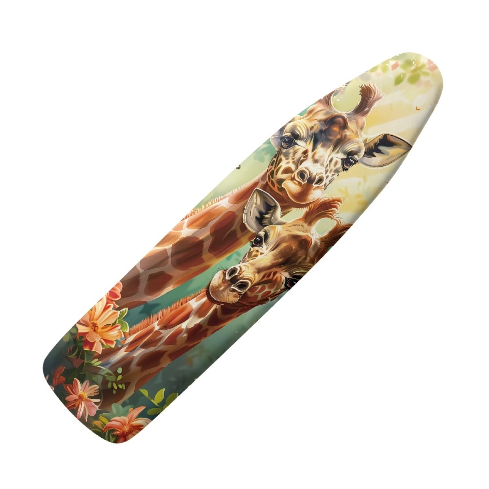 Ironing Board Covers 135 x 45 Brown Giraffe Iron Board Covers and Pad Thick Resist Scorching and Staining Thick Easy Fit Iron Cover Adjustable Elastic Rope Ironing Boards Cover 135x45cm