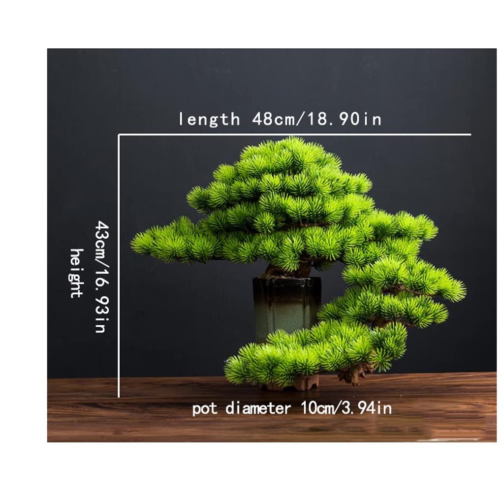 Plantas Artificiales Artificial Bonsai Pine Tree Simulation Green Plant Bonsai Indoor Fake Plant Potted House House Plants for la escritorio Home Office Exhibir Falsas en Macetas Plantas ( Color : A )