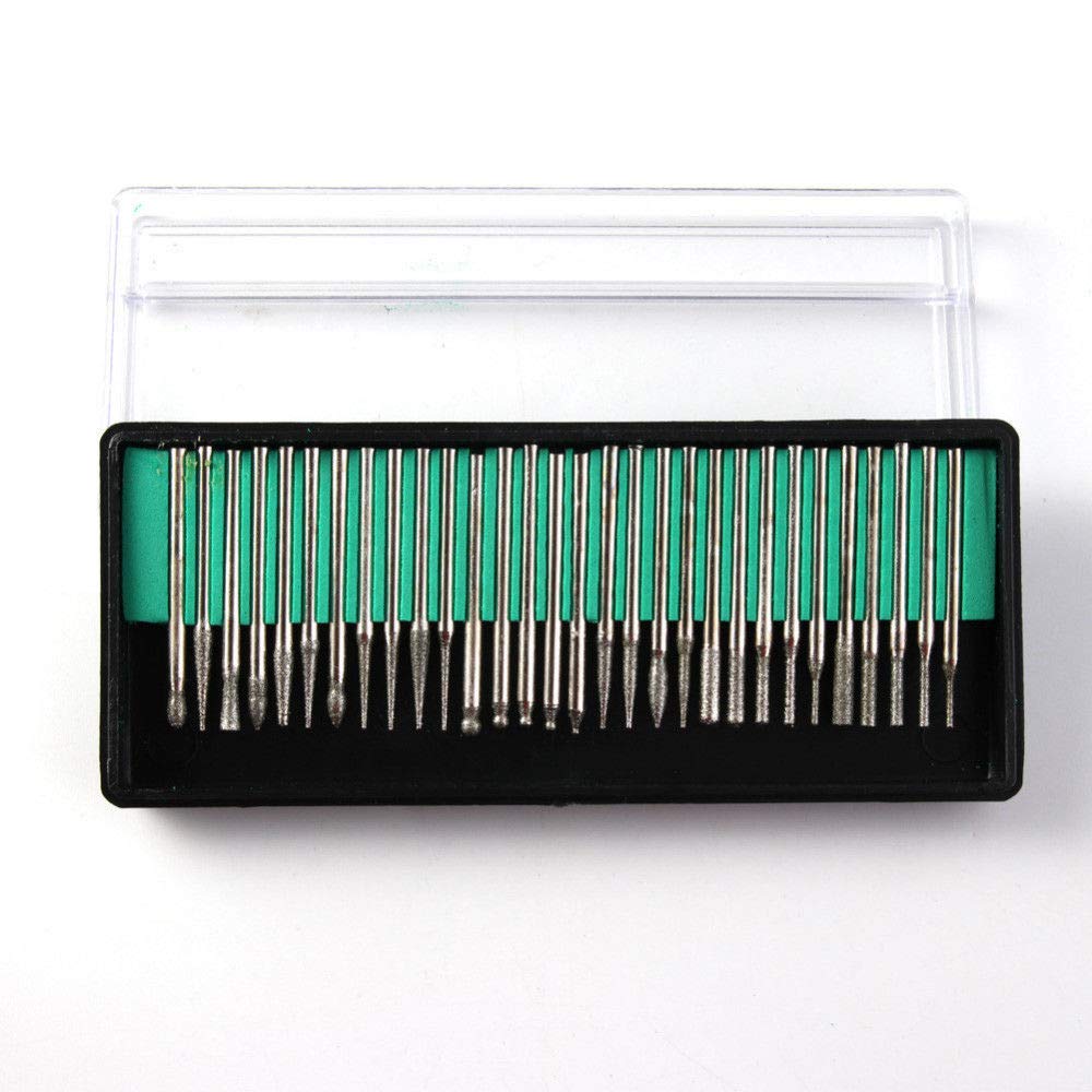 Drilax - Set Di 20 Punte Da Trapano Diamantate Da 1,5 Mm, Per Gioielli, Spiaggia, Vetro Marino, Pietre Preziose, 20 Pezzi - Foto 10