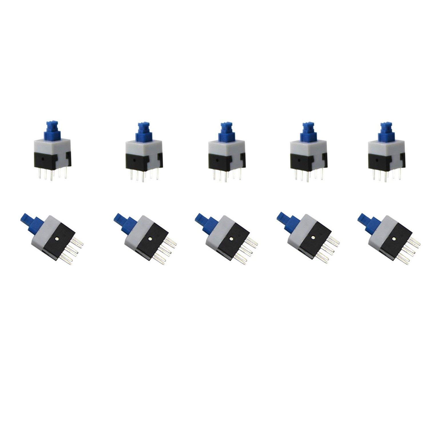 20PCS Interruttori A Pulsante 6 Pin - Microinterruttori Tattili Autobloccanti, 8x8mm, Per PCB E Giocattoli Elettronici - Foto 5