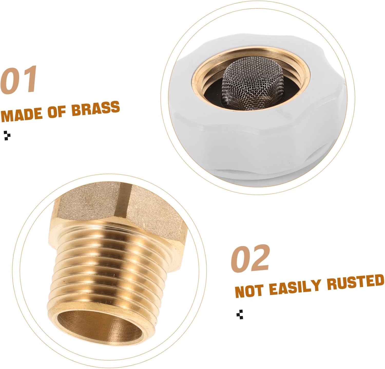 Luxshiny RV Water Fill Inlet with Check Valve Connection Fitting for RV and Camper Durable Replacement Parts for Water Tank Systems Suitable for Marine and Trailer Use