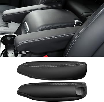TTCR-II Compatible with 2004-2016 Land Rover Discovery LR3 LR4 Seat Armrest Handle Leather Cover, 2 PCs for 2005-2013 Range Rover Sport W/Foam Seat Armrest Covers Freelander-2 2007-2015 Black