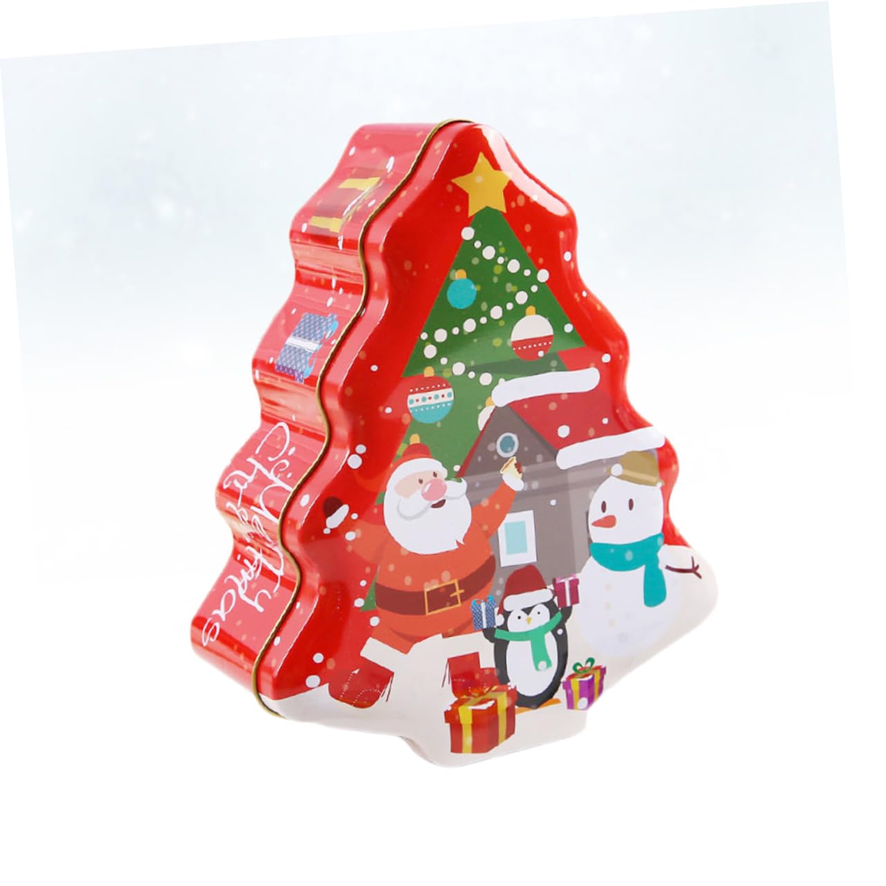 Ciieeo 3st Weihnachts-süßigkeitenschachteln Lagerung Lagertank Süßigkeiten Metalldosen Geschenkdosenhalter Dosen Behandeln Weihnachtstisch Weißblech Mit Geschenkbox Blechbüchse