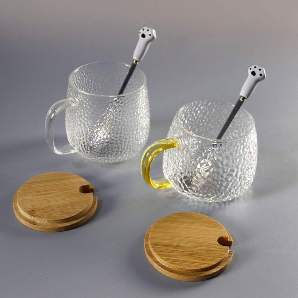 TOMYEUS Water Glasses Crystal Drinking Glasses Tumbler with Handle for Water, Juice, Coffee and Milk Drinking Glasses (Color : B)