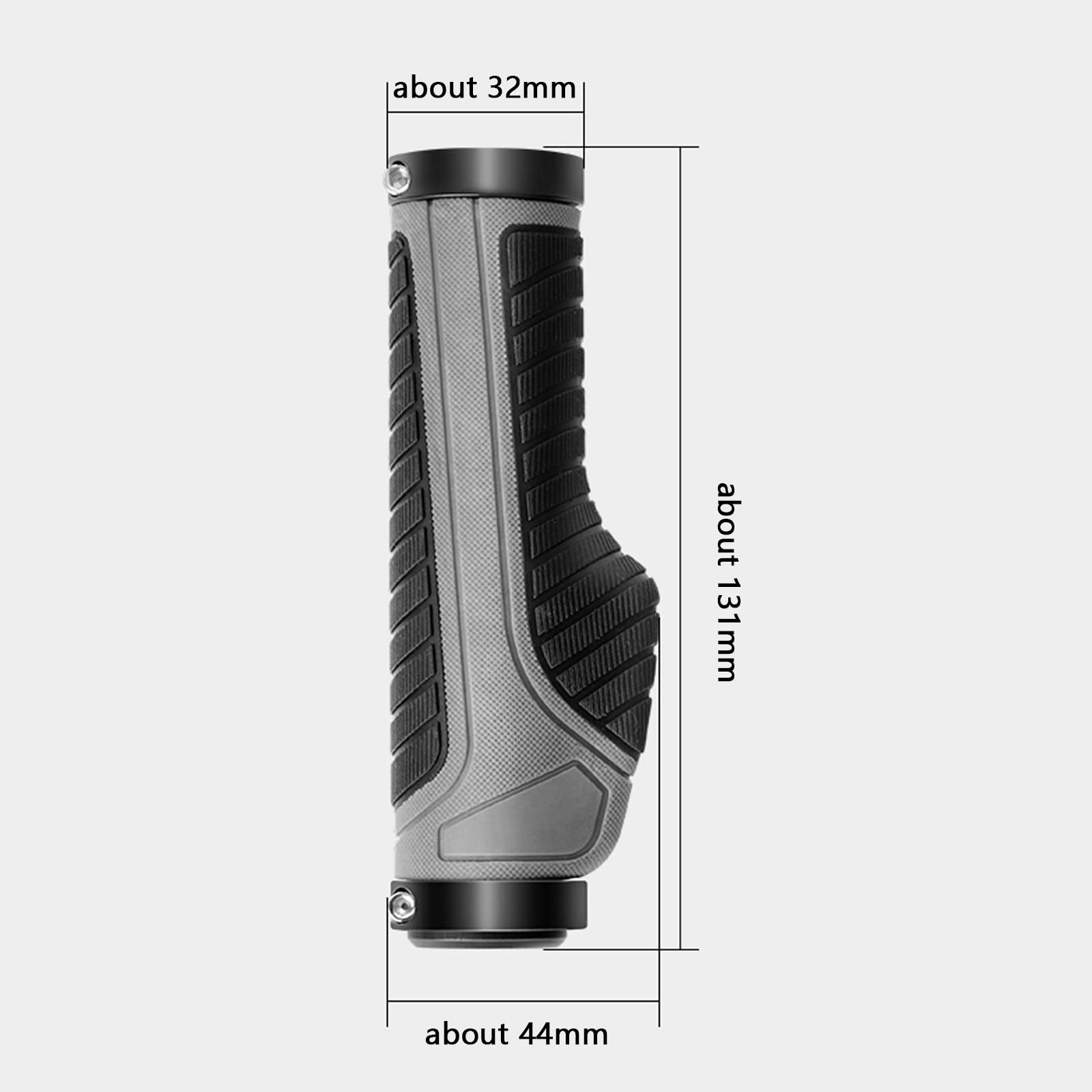 Guidon de vélo, rehausseurs de Guidon, poignées de Guidon de vélo, poignées de vélo à Double Verrouillage, poignée en Caoutchouc Souple antidérapante, Ergonomique et Confortable,(Black Blue)