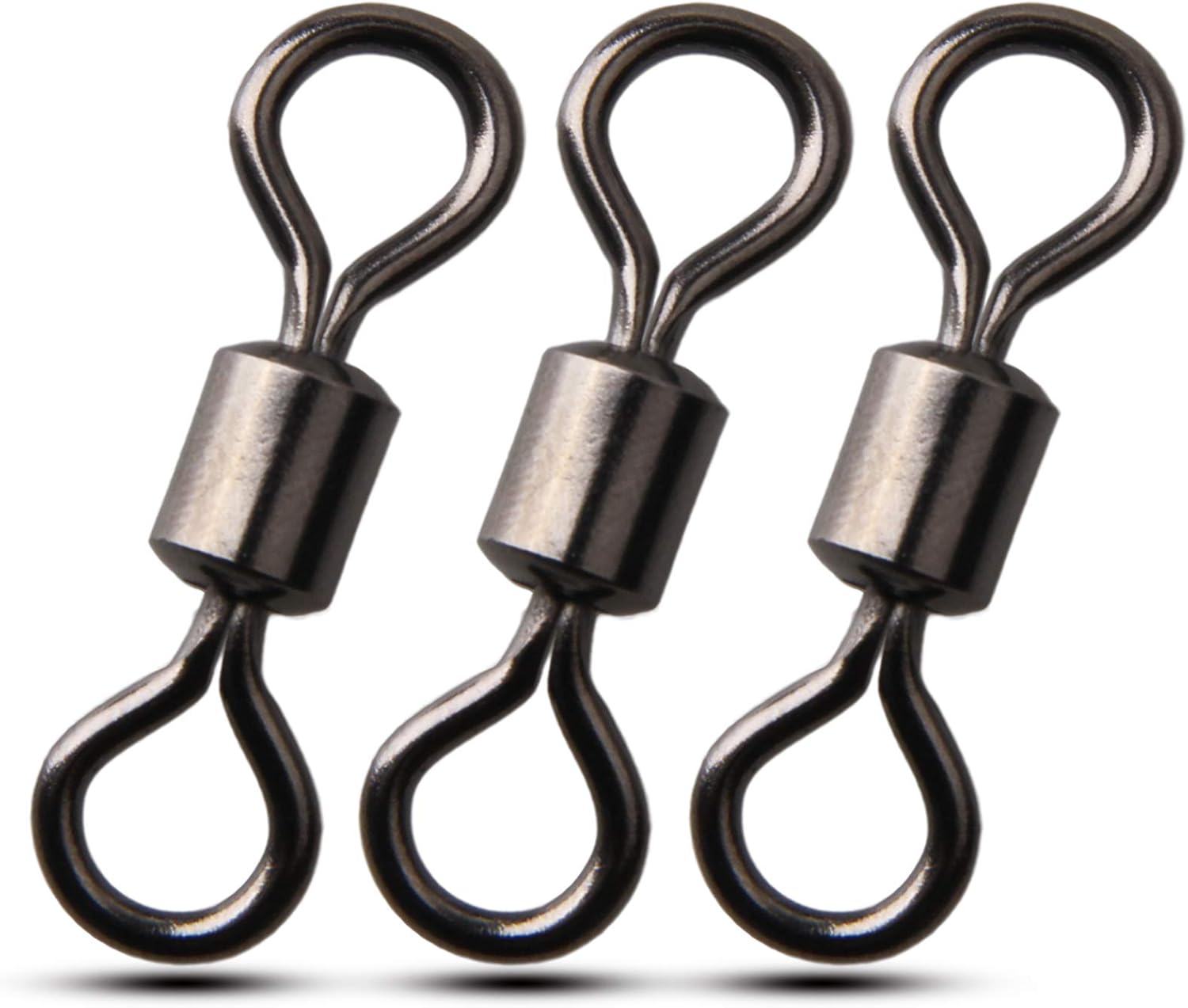 Fishing Rolling Swivel High Strength Full Stainless Steel Swivels Black