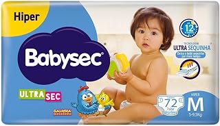 Fralda Babysec Galinha Pintadinha Ultrasec M - 80 Fraldas