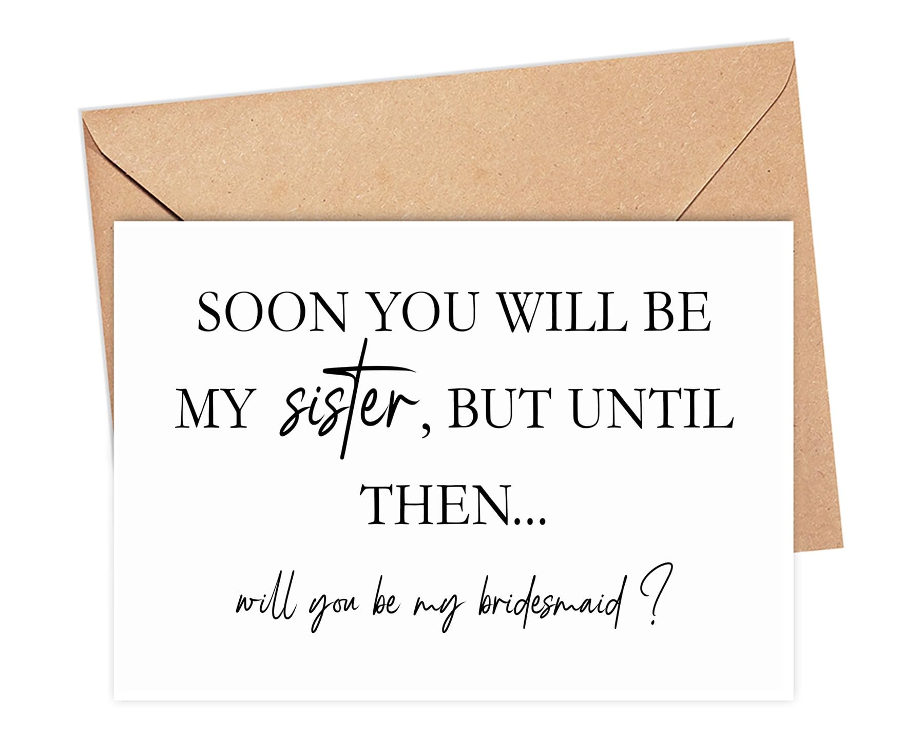 LissiArt97 Soon You Will Be My Sister... Will You Be My Bridesmaid? Wedding Day Card