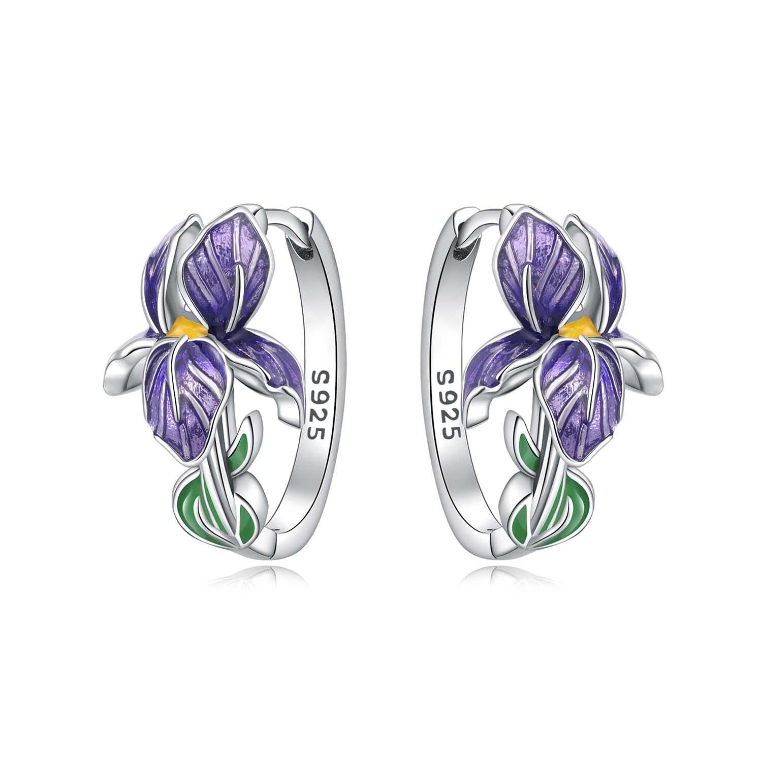 Pendientes de aro de plata de ley 925 para mujer, hipoalergénicos, estilo huggie — view 24