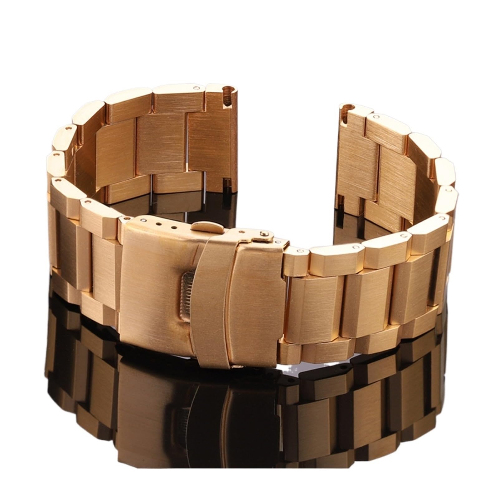 XILILHC ﻿ Cinturino In Acciaio Inossidabile Massiccio 18mm 20mm 22mm 24mm Metallo Donna Uomo Argento Blu Nero Oro Accessori