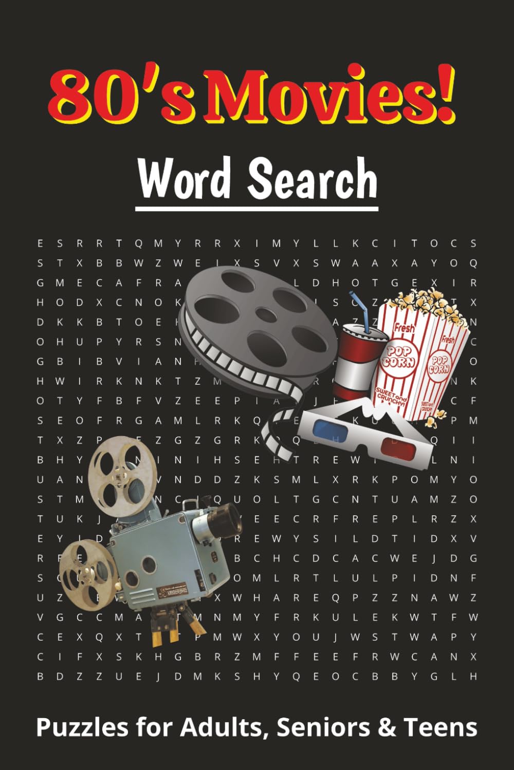 80's Movies Word Search: Trivia Lovers, Film Buffs, 100's of Titles! | 6x9 inches, 50+ Puzzles |