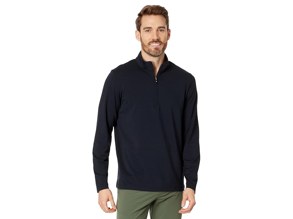 TravisMathew The Heater 1/4 Zip (Black) Men's Jacket INTERNATIONAL SHIPPING