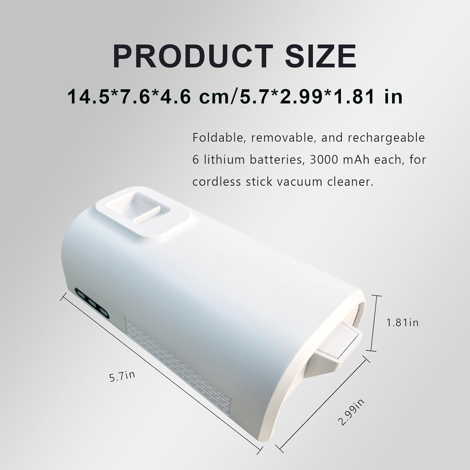 Replacement Battery 3.0Ah 22.2V for LEVOIT LVAC-200 Cordless Stick Vacuum Cleaner