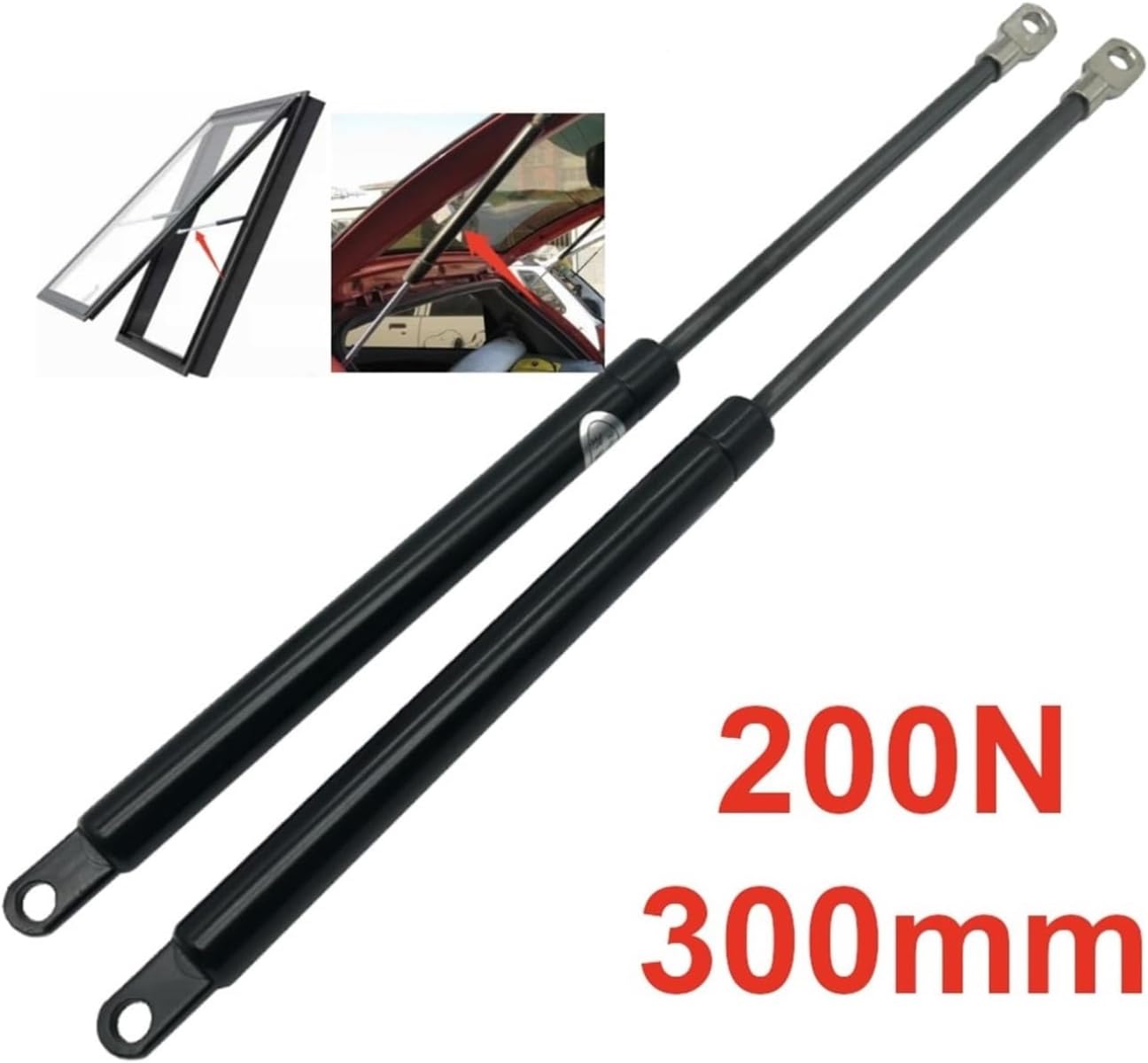 Ramię podnoszące maskę 200N 300 mm, przedni podnośnik gazowy, amortyzator, drążek podnoszący do samochodu, przyczepy kempingowej, łóżka, maszyny, mebli, maski podnośników gazowych