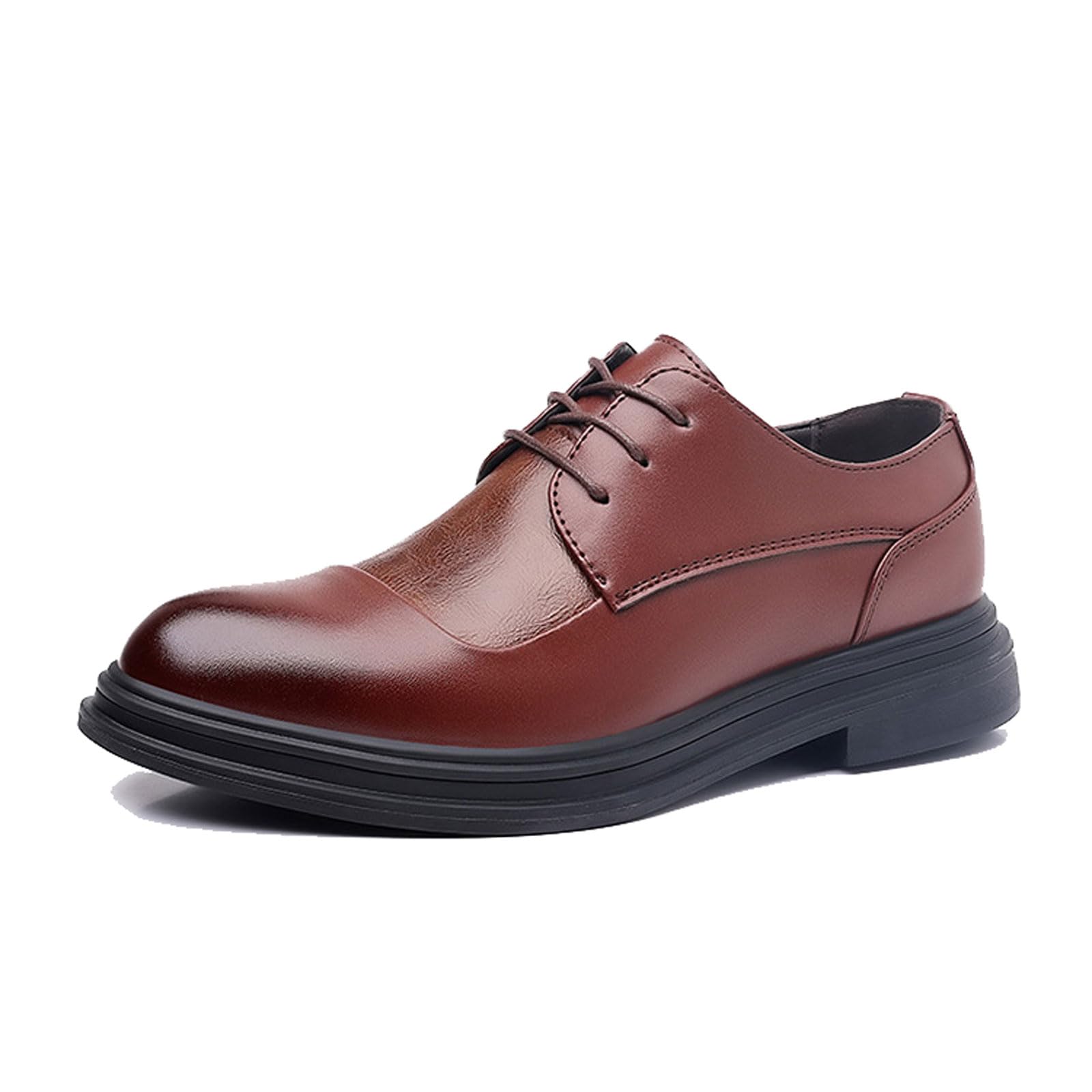 Scarpe Derby Uomo Eleganti Stringate Similpelle Scarpe da Abito Classiche per Ufficio Business Matrimonio