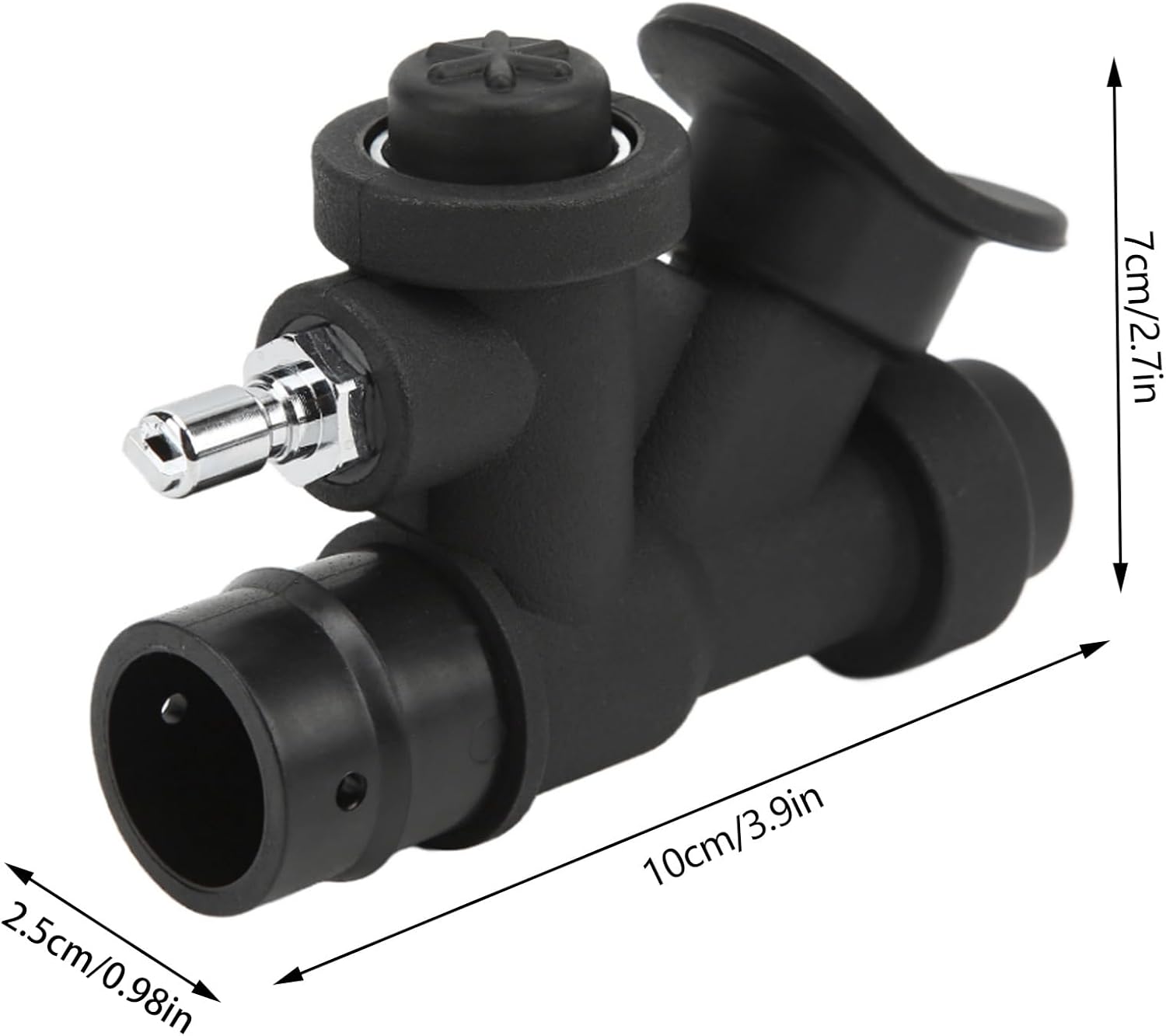 Inflator Valve, Diving Universal 45 Degree Oral Power Inflator K Shaped Valve Relief Valve Accessories for Standard 1 Inch Hose Diving & Snorkeling