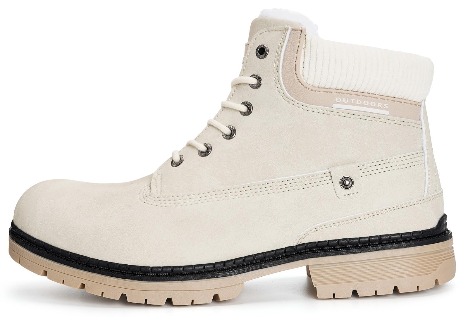 Stivali Uomo Donna Inverno Scarpe da Neve Caldi Snow Boots Impermeabili Stivaletti Pelliccia Stringate Outdoor