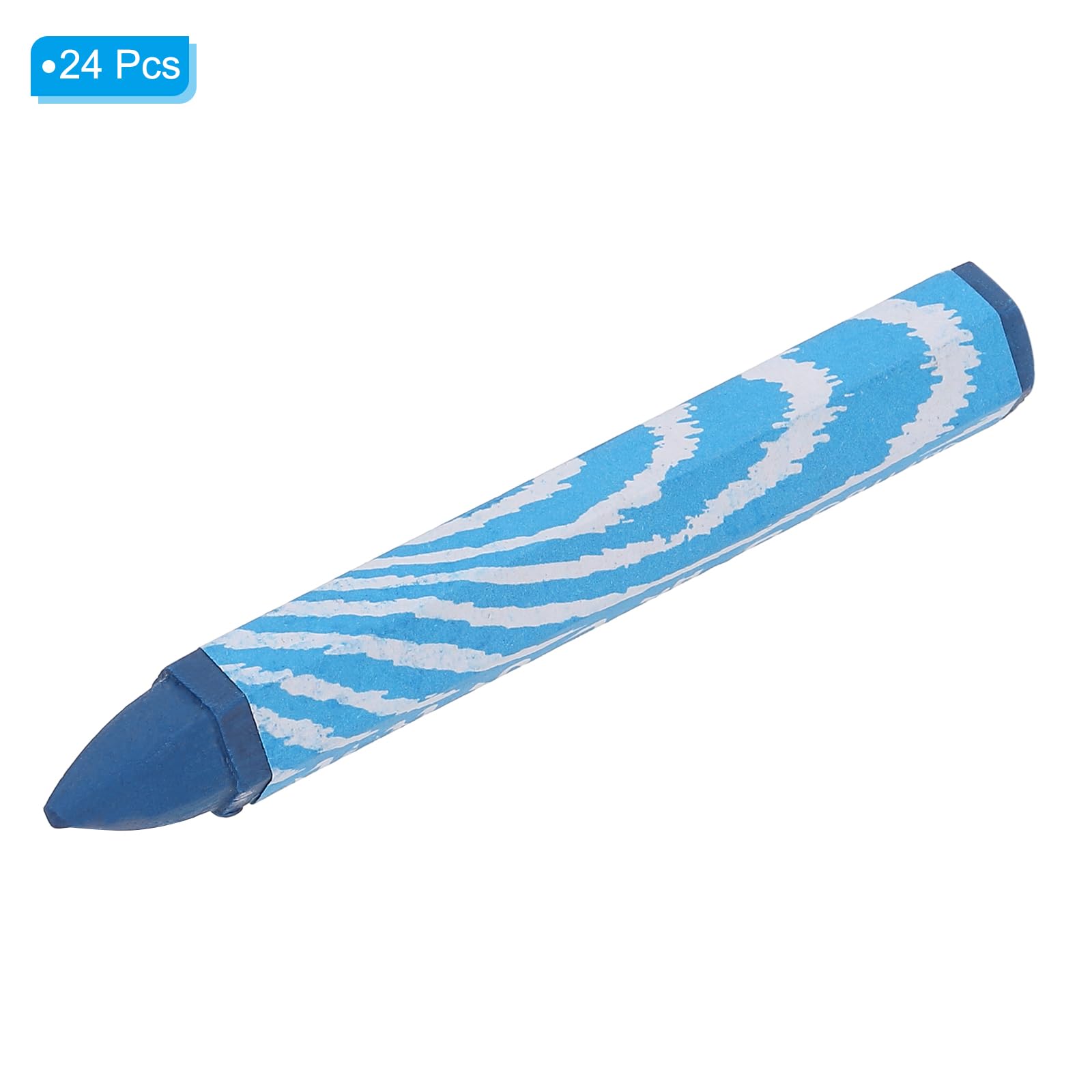 PATIKIL Lumber Marking Crayons, 24 Pack 4.1"x0.6" Wax Tire Marker Drawing Crayons for Wood Glass, Ceramics, Cartons, Cloth, Stone, Blue - Image 3