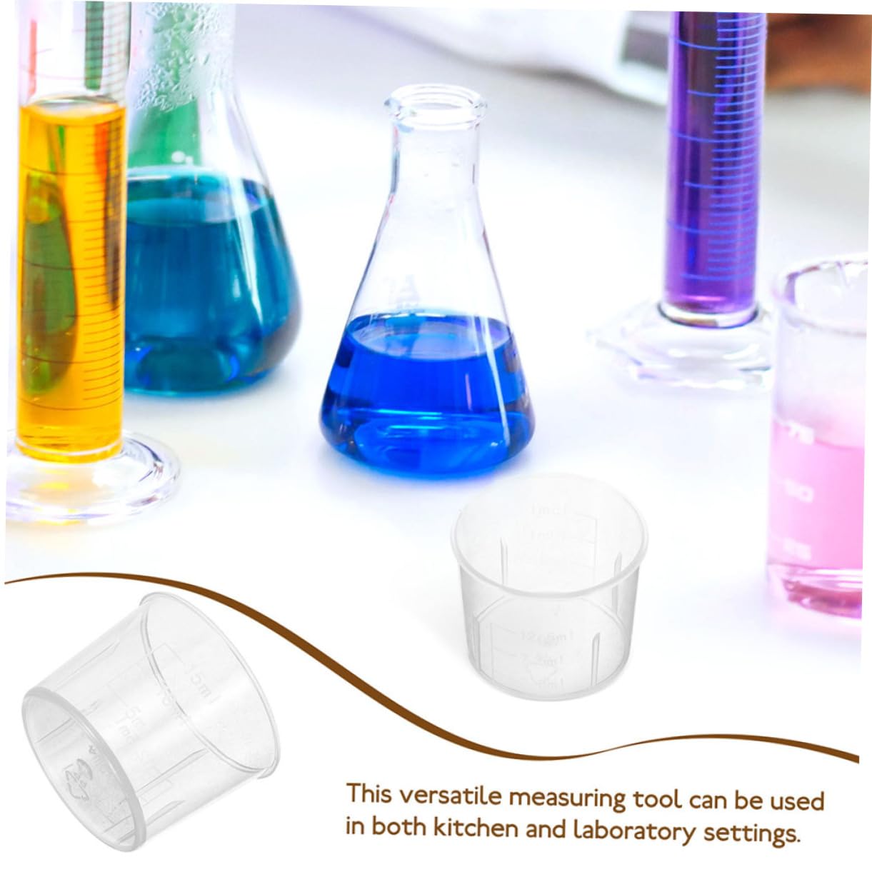 Misurino Graduato in Plastica 15ml 200 Pezzi per Laboratorio
