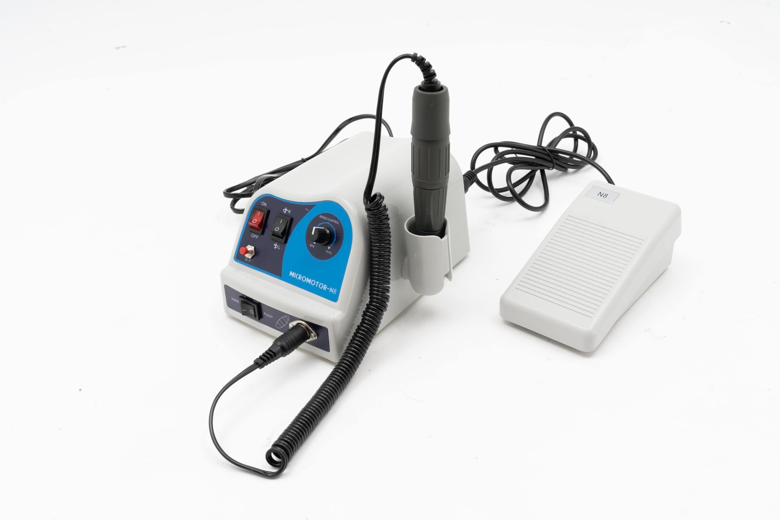 N8 Micromoteur électrique de laboratoire 0-45 000 tr/min 2,35 mm Polisseuse électrique Micro moteur Unité de polissage pour bijoutiers, artisans, équipements de laboratoire
