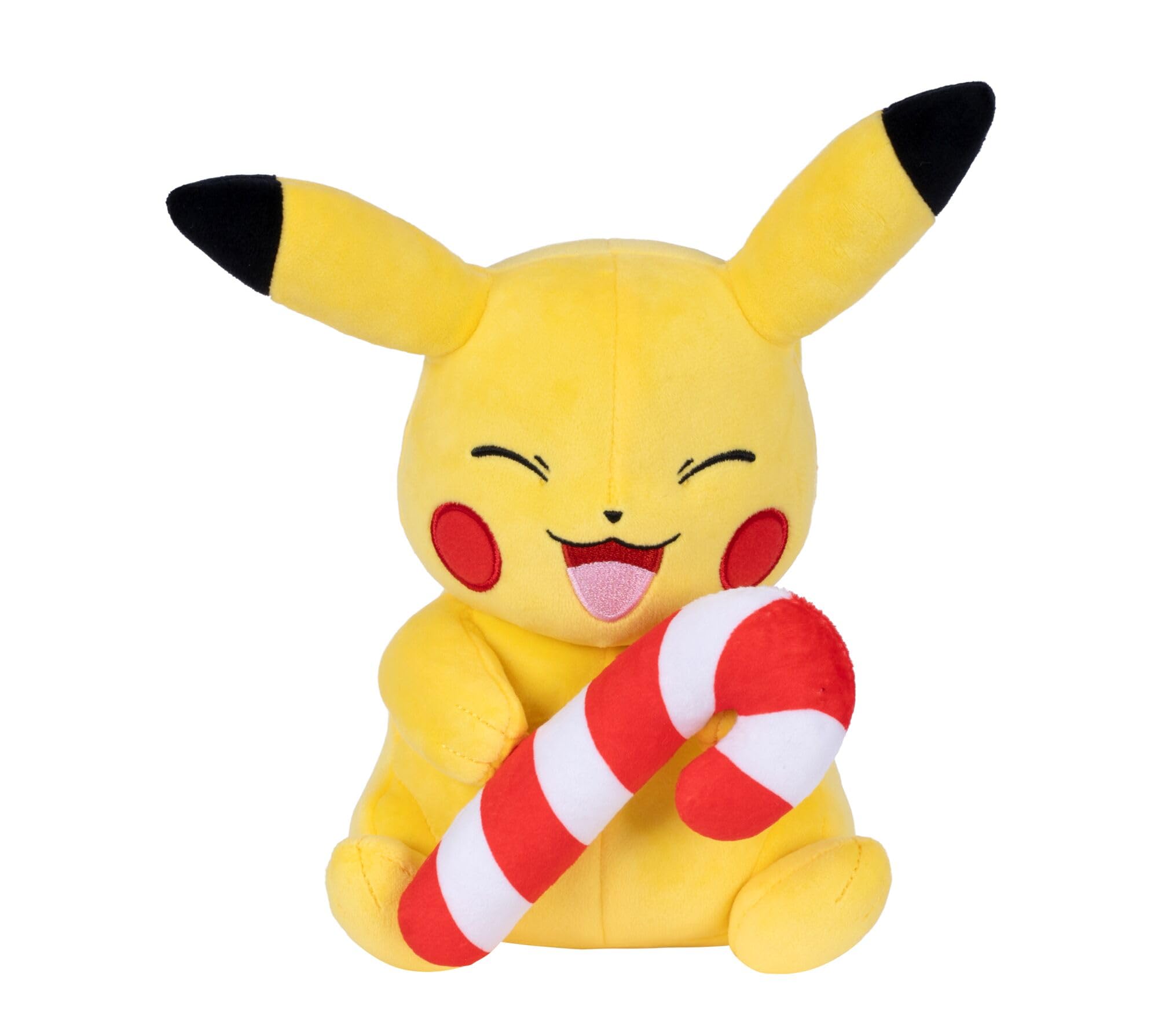 Pokémon 8-inch Seasonal Plush (Holiday) Pikachu with Candy Cane