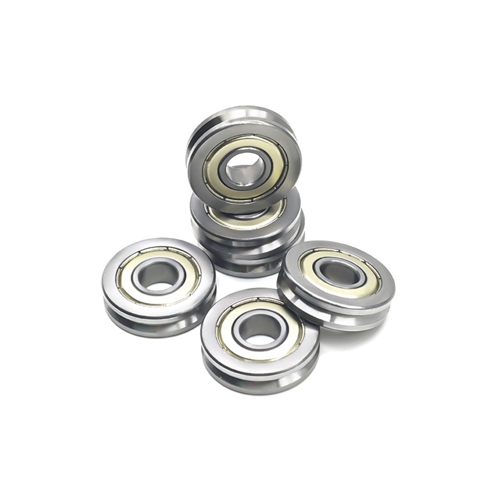 (4 szt.) 10 * 30 * 8mm V rowek prowadzący koło pasowe uszczelnione łożysko szynowe V6000ZZ do toru szynowego System ruchu liniowego