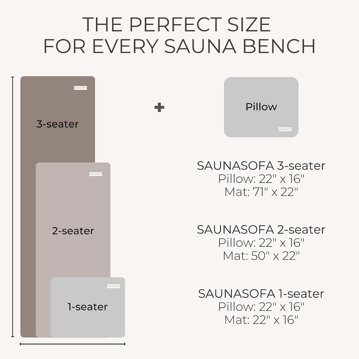 SAUNASOFA™ Luxury Sauna Mat & Pillow Set for Inside Sauna in Charcoal image 4