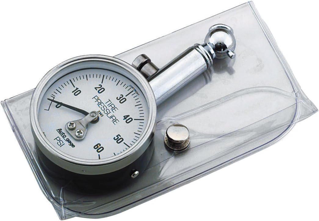 Auto Meter Products TIRE GUAGEAUTOMETER Tools Tire Gauge, 0-60 psi0-60 PSI with Peak Hold - 2343