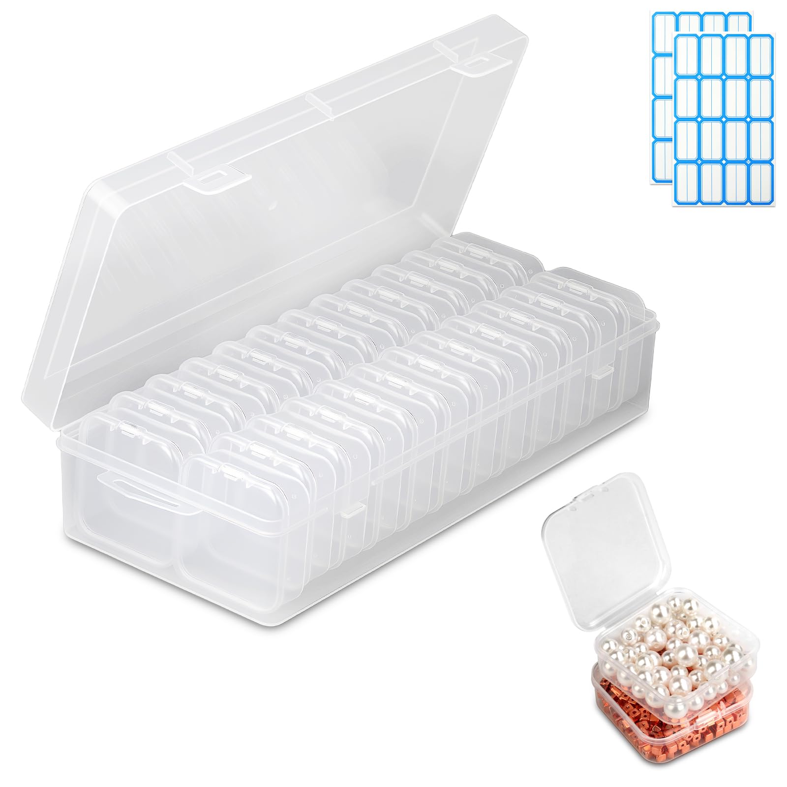 Petite Boîte De Rangement Transparente En Plastique Pour Perles