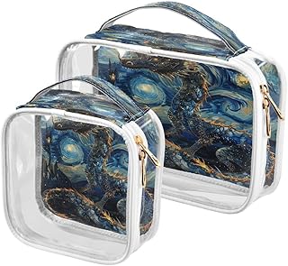 ALAZA Starry Night Sky Dragon 2 Pcs Storage B...