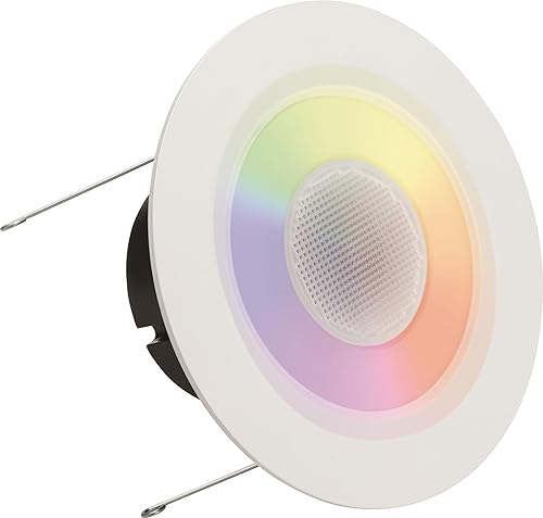 Miniatura 12 de Juno J6SLC RGBW MW M6 Smart RGBW Altavoz Downlight, color dinámico rojo, verde, azul blanco, blanco mate, 6 pulgadas