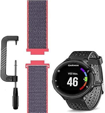 C2D JOY Compatible with Garmin Forerunner 235 Band Replacement Sport Mesh Strap Also for Forerunner 735XT watch band Nylon Weave Watchband
