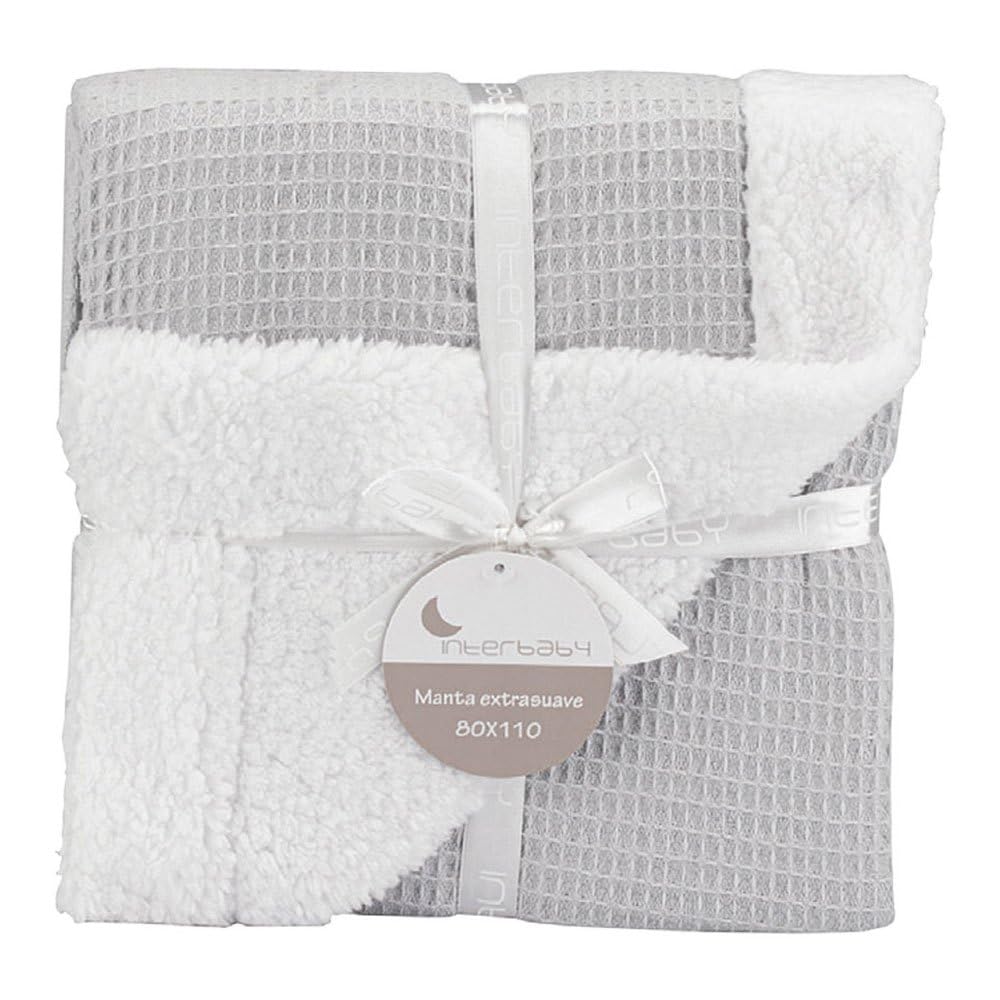 Interbaby Baby Blanket in Waffle Piqué Grey