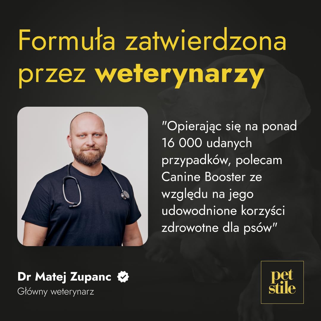 Canine Booster – suplement dla dorosłych psów z małżem zielonowargowym, kurkumą i probiotykami, wspiera stawy, trawienie, skórę, sierść i odporność (2x 150 g)