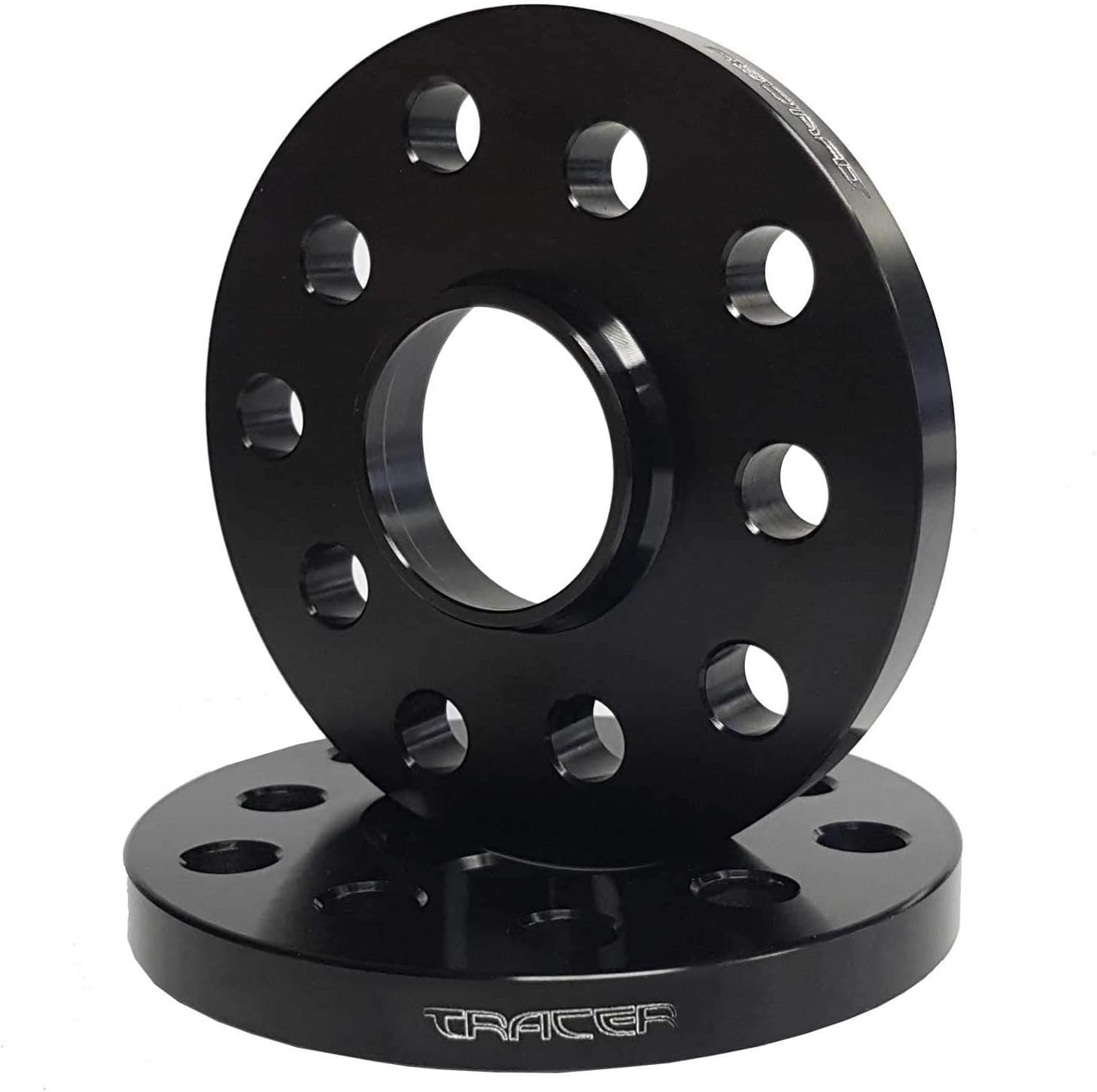 Spurverbreiterungen Distanzscheiben 12124W 10mm schwarz eloxiert - Lochkreis 120/5 - Mittenloch 72,6-2 Stück