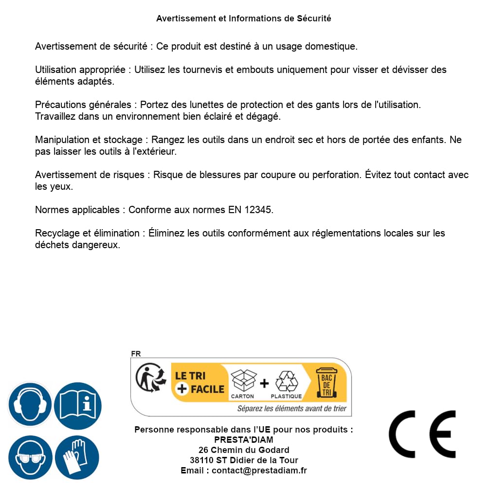 D-Work - Juego de 101 destornilladores y puntas con soporte, herramientas completas para bricolaje, práctica y versátil