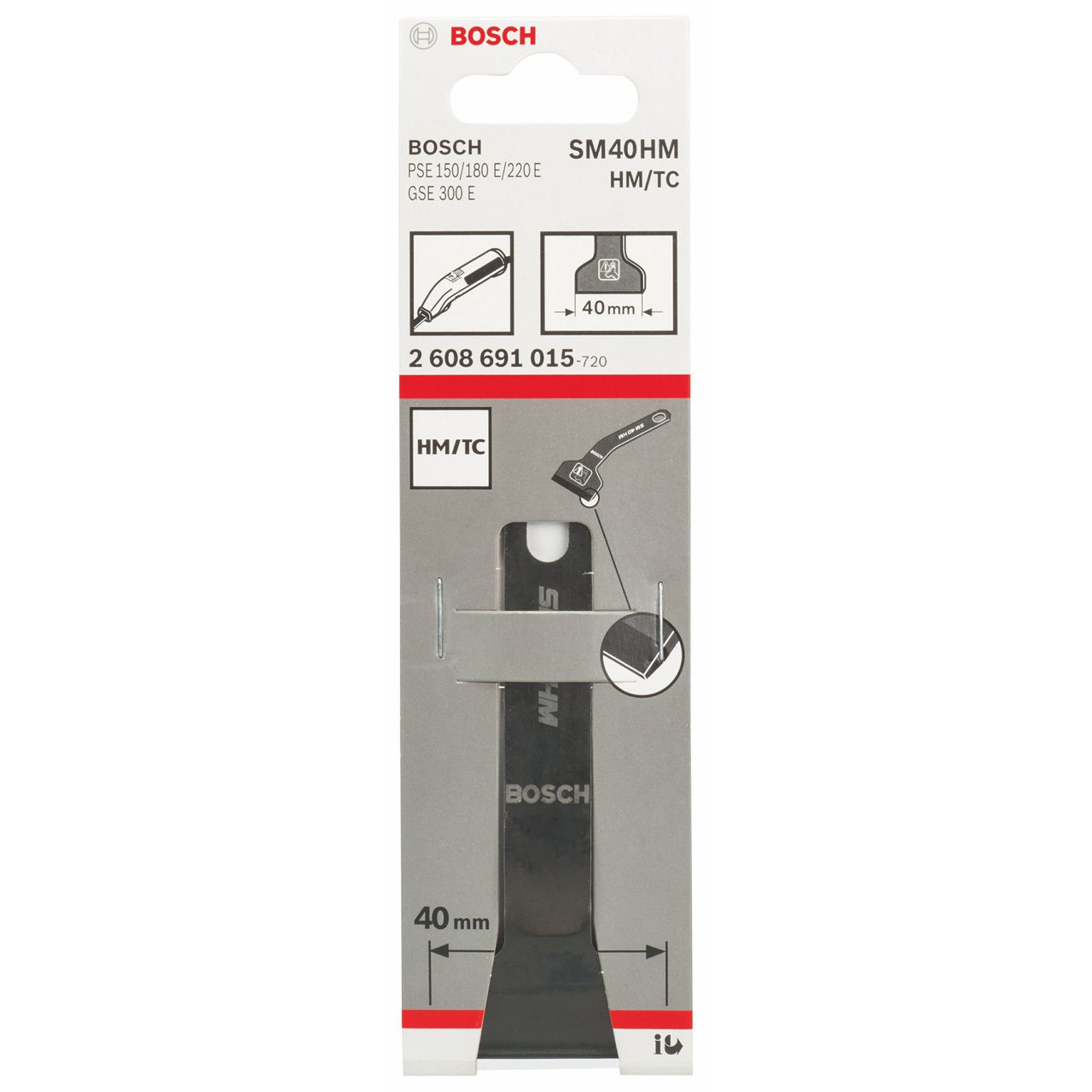 Bosch Accessories 2608691015 Couteau spatule SM 40 HM 40 mm