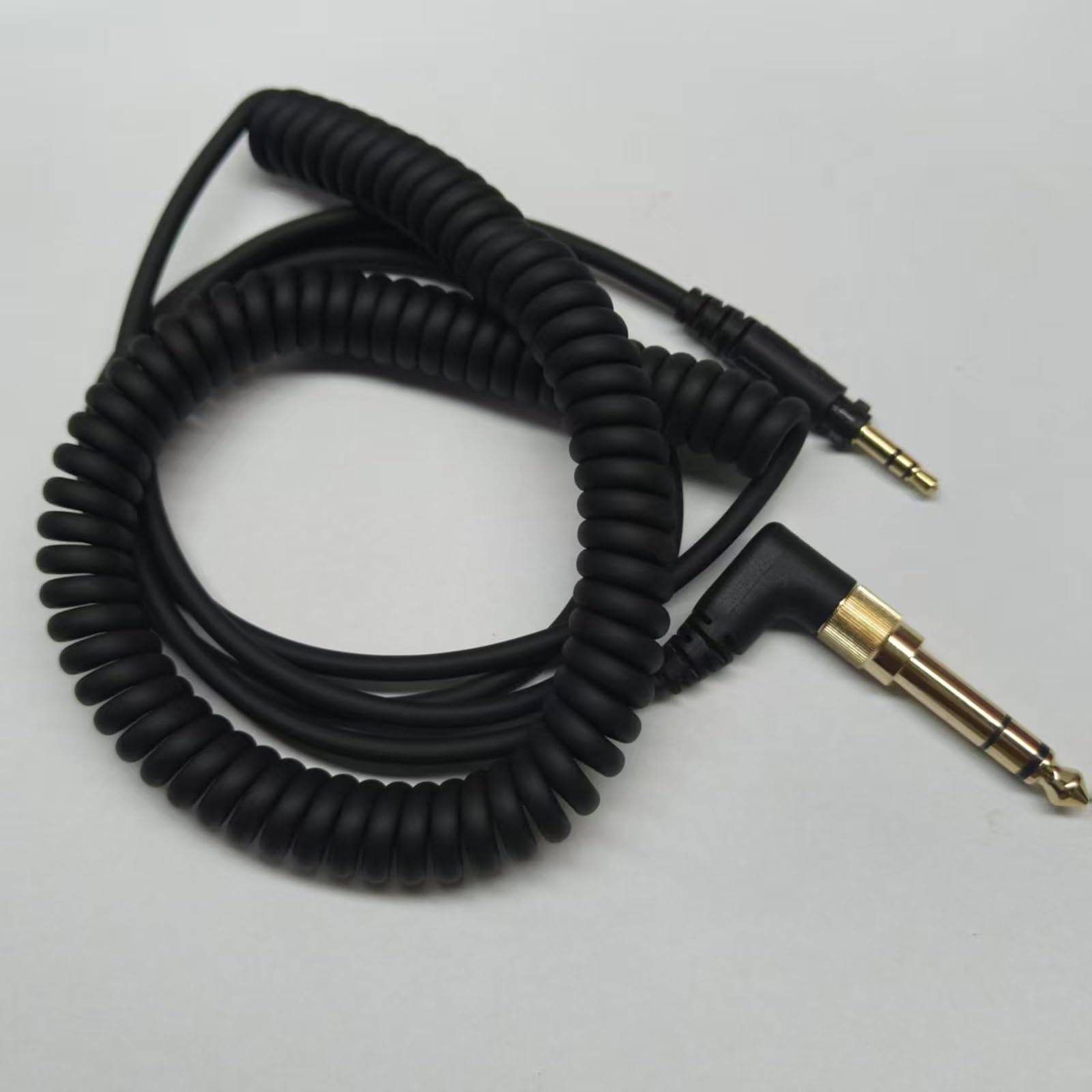 Sostituzione Cuffia Cavo per Technics EAH-DJ1200 & per Technics RP-DH1200,Cavo Audio a Molla con 6.35mm adattatore di connessione,Nero(3m/9.84piedi)
