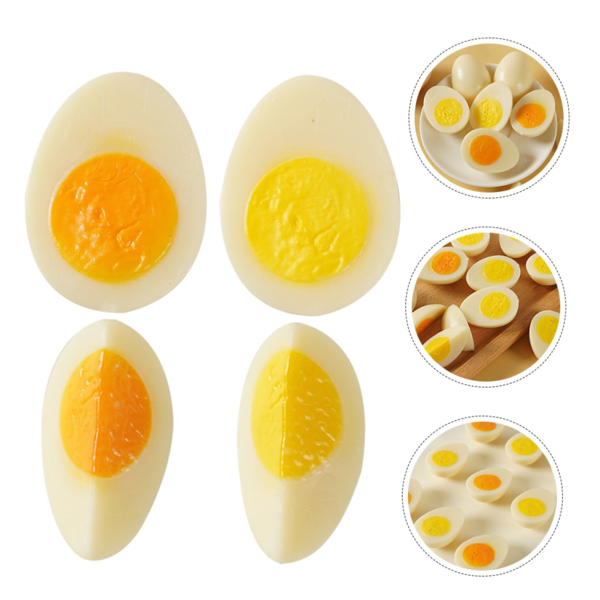 NESTINGHO 8st Nachgeahmte Eier Knstliche Lebensmittel-Requisiten  Simulationsfrhstck Prop Essen Food-Modell Kunstei-Requisite Realistische  Essensrequisiten Geflschte Eier Ei-Modelle PVC: Amazon.de: Spielzeug