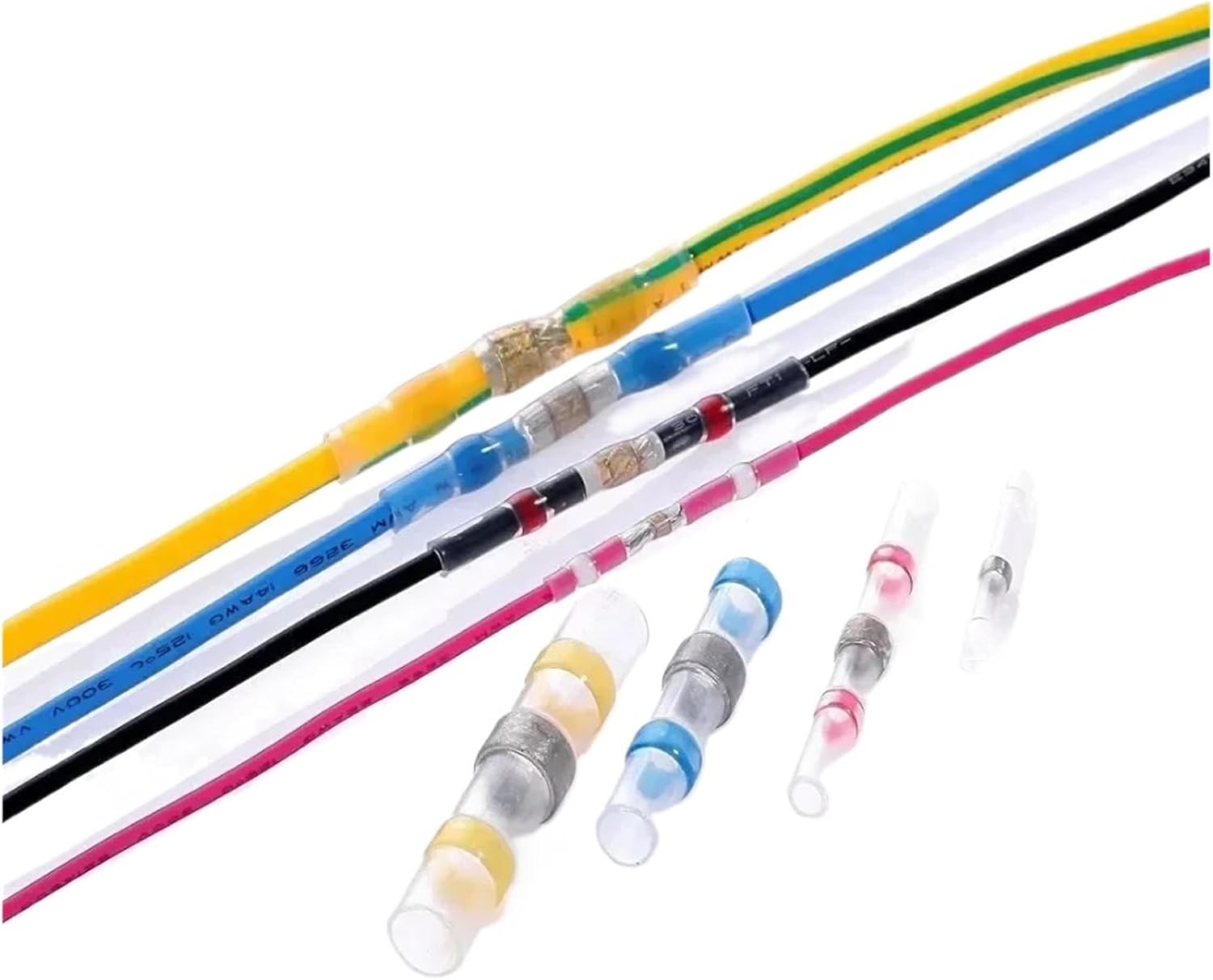 Solder Seal Wire Connectors 50/100 Mixed Heat Shrink Tube Connect Terminals Solder Sleeve(100pcs kit)