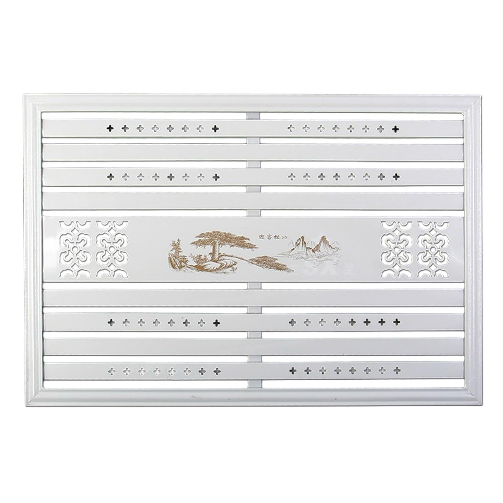Osłony Grzejnikowe do Żeliwnych Grzejników Metalowych Ściennych Żeliwnych z Pustymi Listwami do Salonu Sypialni(White,150x60cm/59x24in)