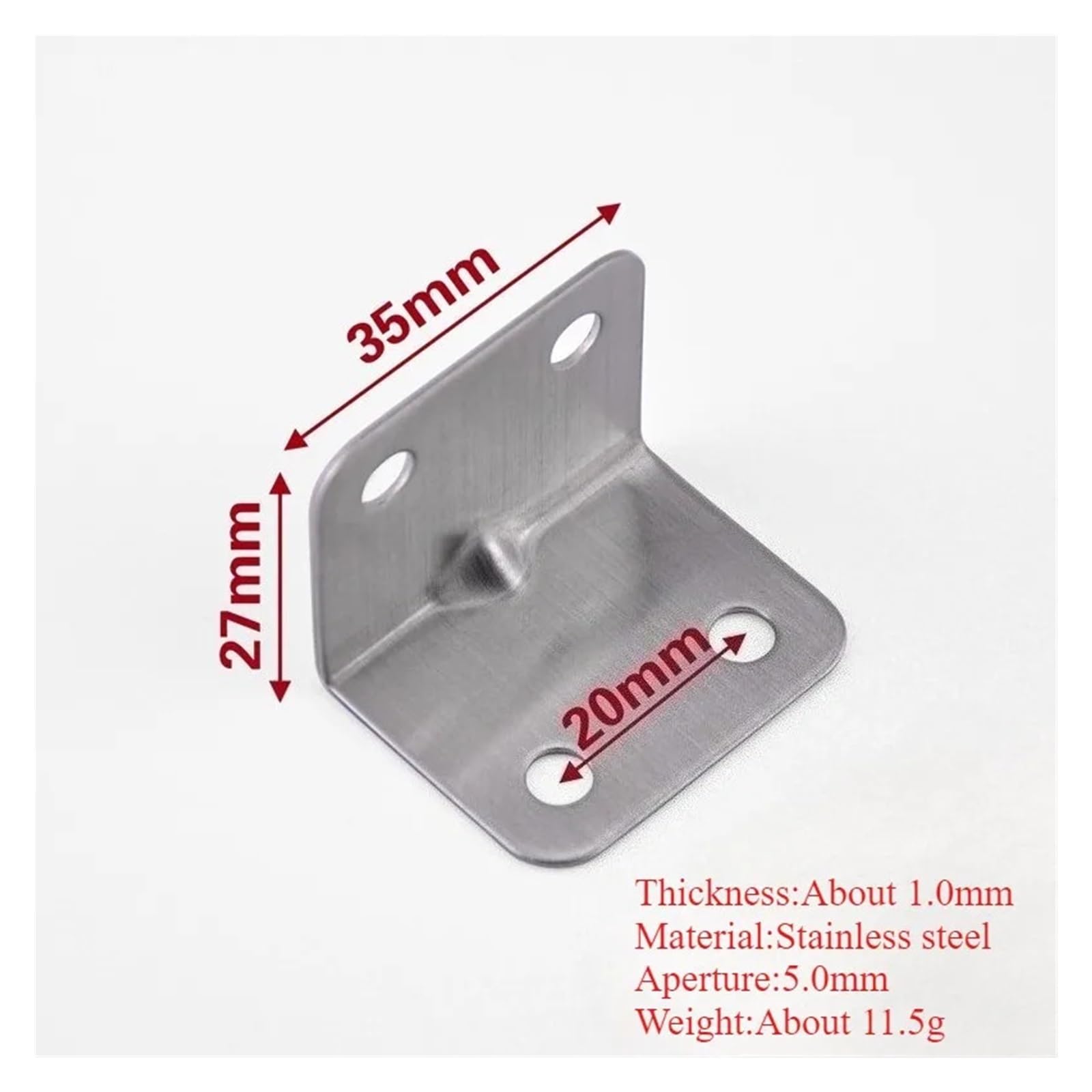 10/50 soportes de ángulo de acero inoxidable de 90 grados. | Soporte Universal for Gabinete Cajón Ventana Muebles de Madera(30X37cm-50set)