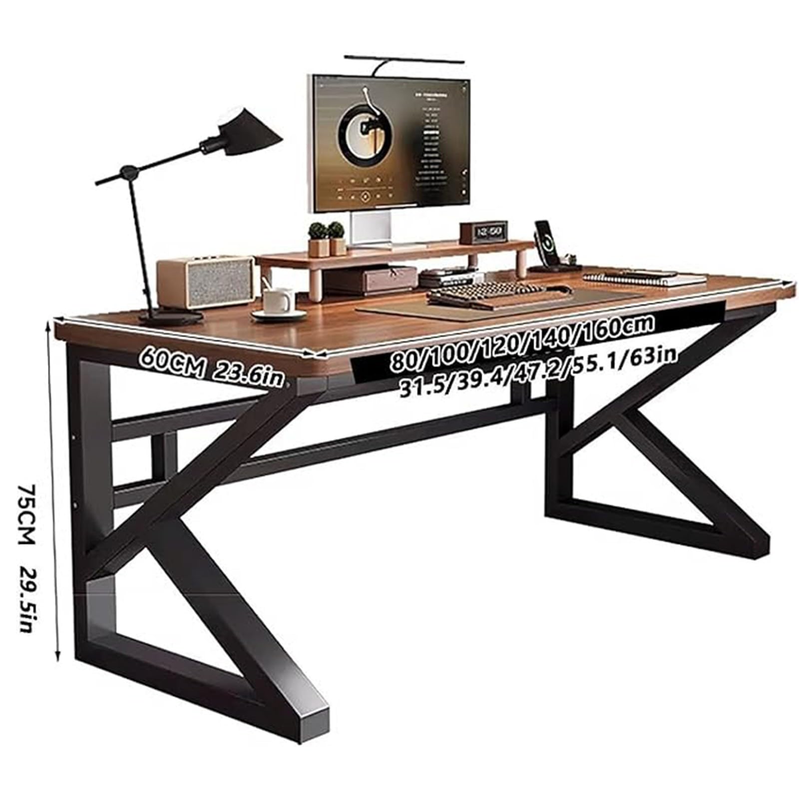 Nowoczesne biurko do gier komputerowe stół do nauki dom biuro prosty styl PC do salonu sypialni C, 80 cm