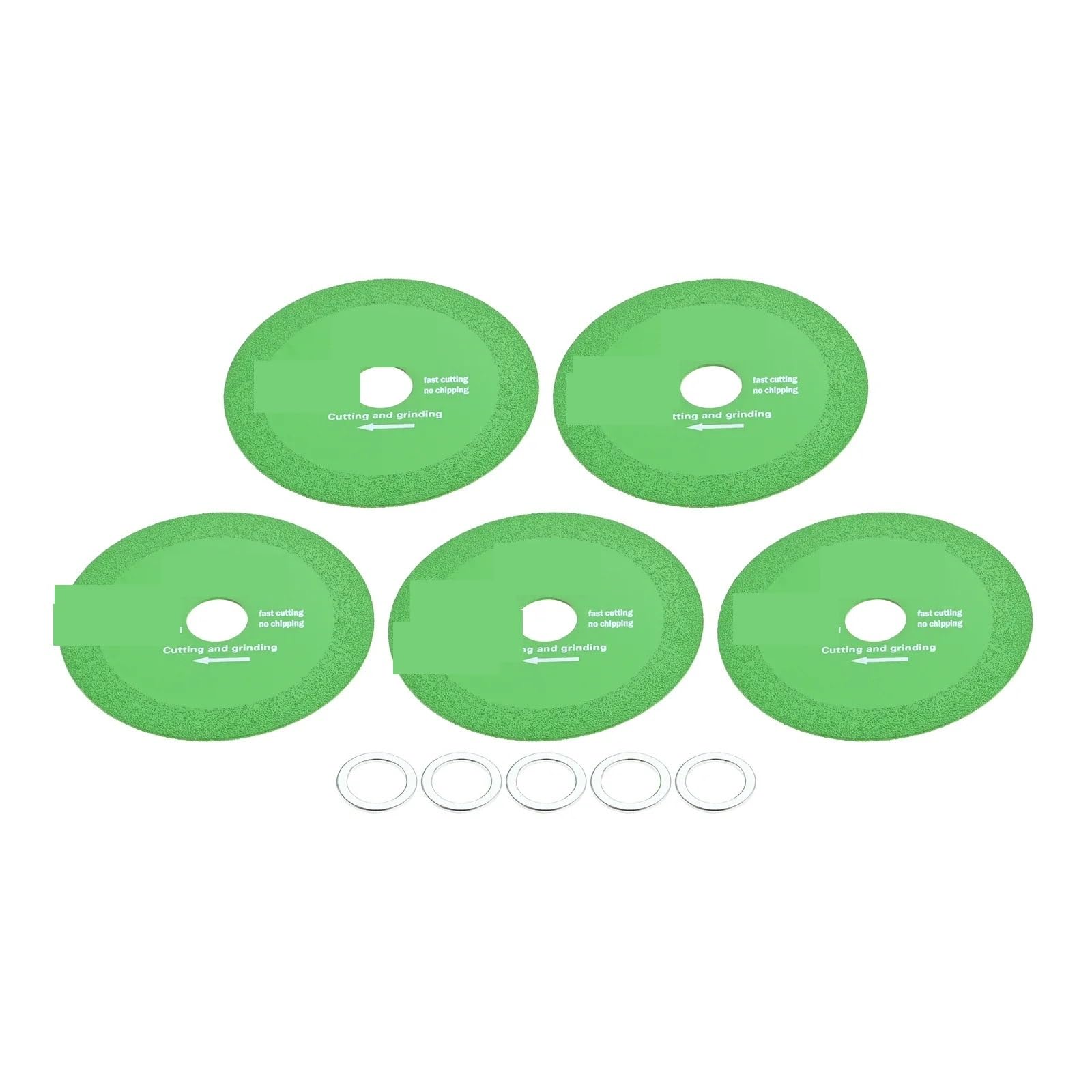 Disque de coupe en verre pour meuleuse d'angle 4/4, 5 pièces, meulage bouteilles vin cristal Jade, carrelage céramique(115mm)