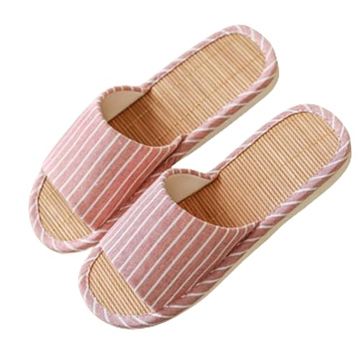 SKYTRAX COMF Odor-resistant Japanese Bamboo House Slippers for Sweaty Feet for Summer Cooling Slippers with Non-slip Soft Sole for Tatami and Indoor Easy to Clean