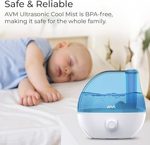 Miniatura 7 de Humidificadores para dormitorio, humidificador ultrasónico de niebla fría de 2.2 L, silencioso, boquilla de 360, sin BPA con apagado automático para