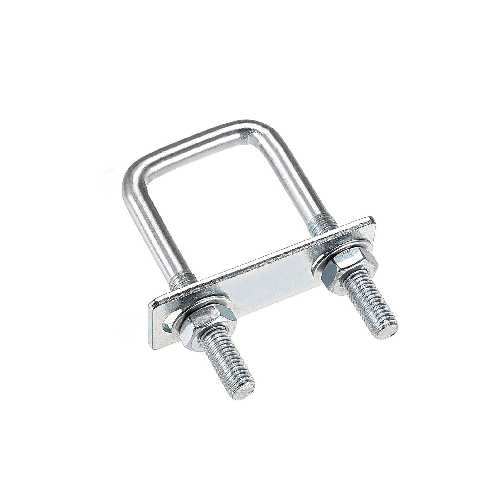 TA-VIGOR M8 Square U-Bolts, 35mm Inner Width 80mm Length Steel U-Bolts with Nut, Plate