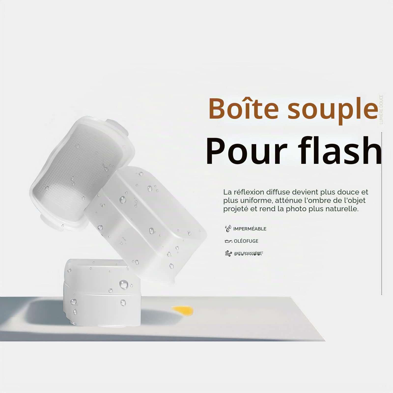 Bounce Diffuseur de Flash pour s'adapter pour Monter Directement à Sabot Flash Godox V860 Tt685 Tt600 (3-Pack Blanc Bounce diffuseurs)