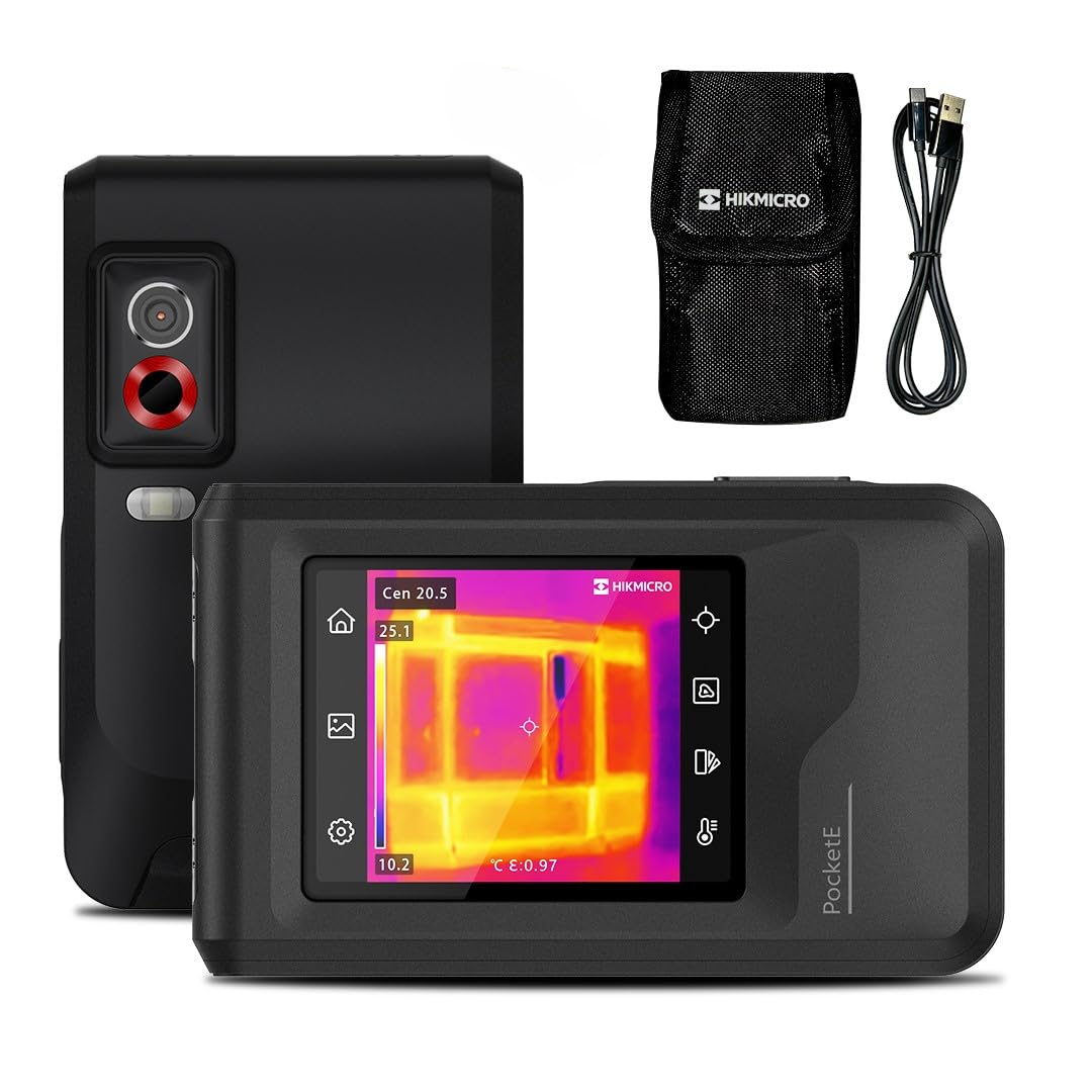 PocketE Thermal Imaging Camera 240 x 240 SuperIR High Resolution with Visual Camera, SuperScene™, 25 Hz, Thermal Camera with Wi-Fi, 3.5" Touch Screen, 96 x 96 IR Resolution, -4°F to 662°F