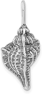 Colar de prata esterlina 925 concha concha do mar sereia joia náutica pingente pingente colar à beira-mar joias finas para mulheres presentes para ela, Prata esterlina